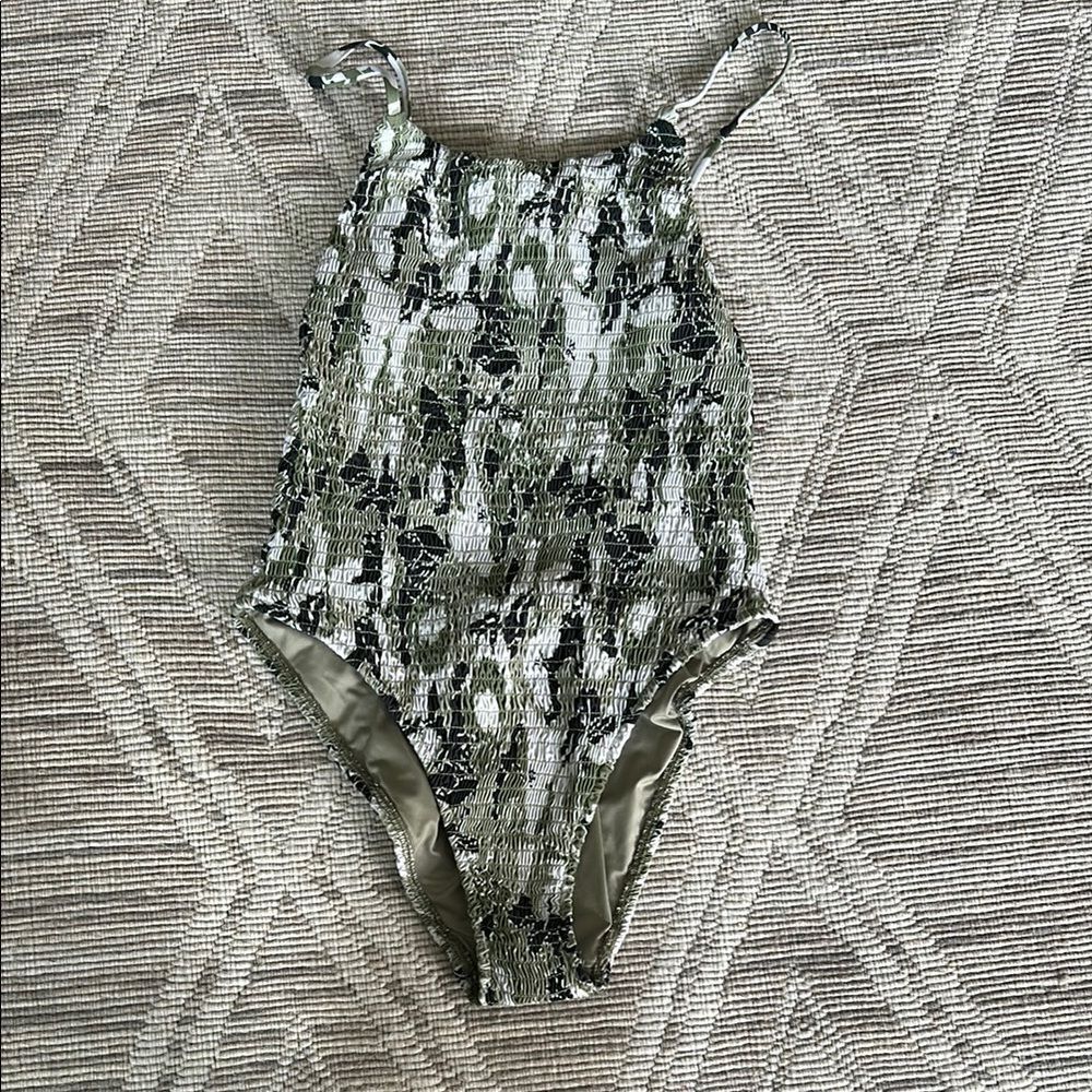 Victoria's Secret Camouflage Ribbed Swimsuit Medium